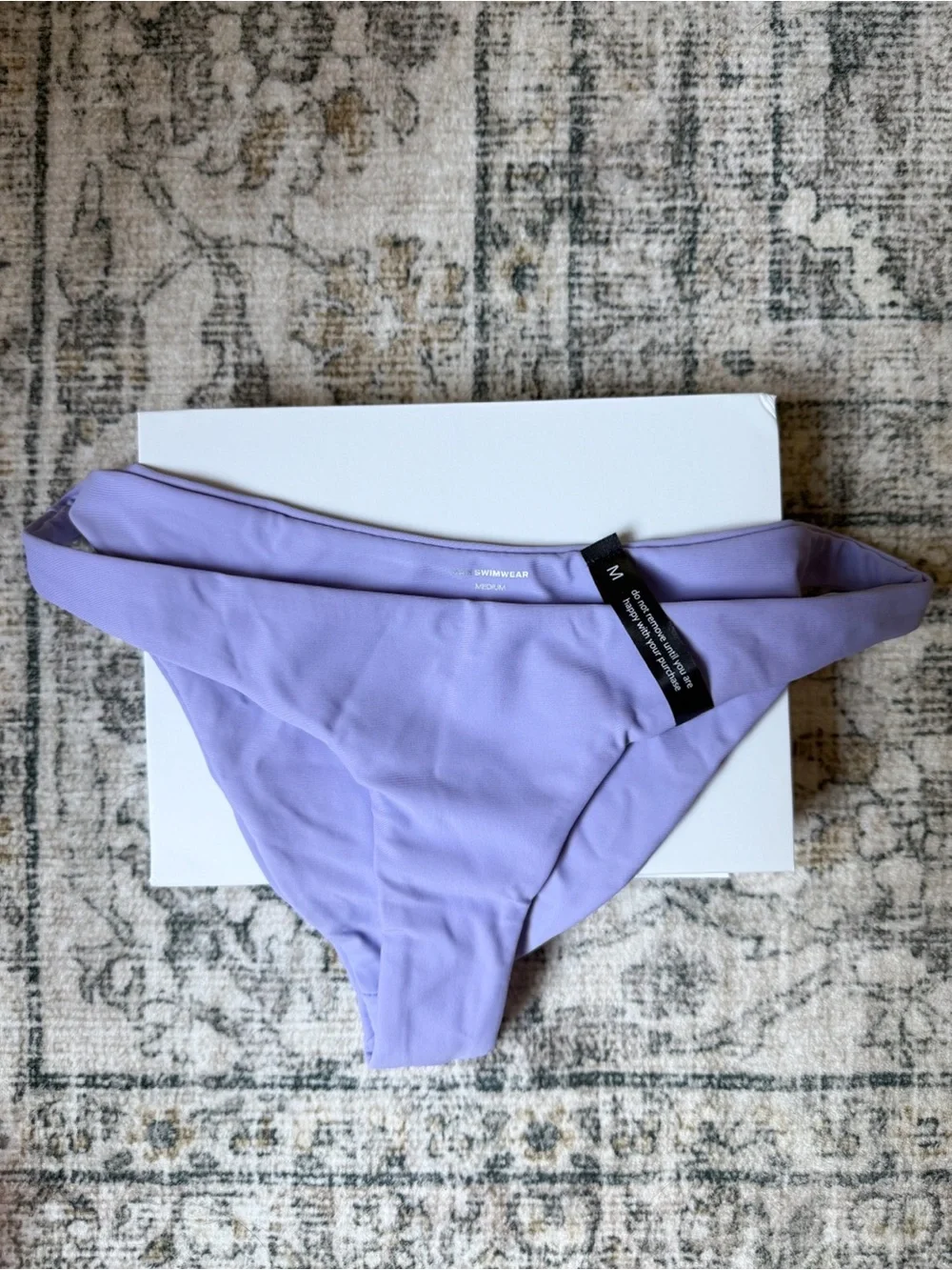 Ark Swimwear Light Purple Bikini Set Minimal Crop Small Top and Cheekys Medium